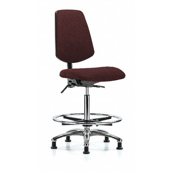 Fab Hi Bench Chair, Med, Bk, CF, Glds, Bur, Frame Material: Cast Aluminum