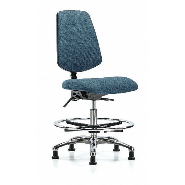 Fab Med Bench Chair, Bk, CF, Glds, Blu, Backrest: Adjustable Back Rest with Lumbar Support
