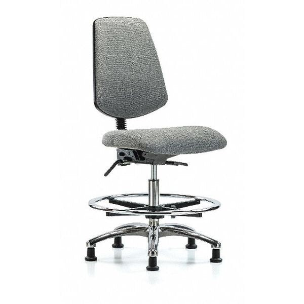 Fab Med Bench Chair, Bk, CF, Glds, Gry, Seat Height Range: 22