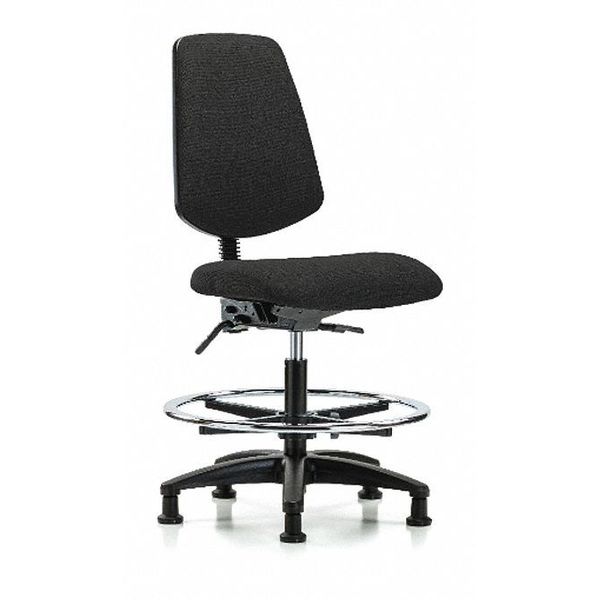 Fab Med Bench Chair, Bk, CF, Glds, Blk, Color: Black