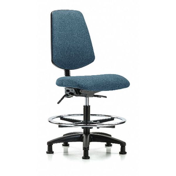 Fab Med Bench Chair, Bk, CF, Glds, Blu, Arm Style: No Arms