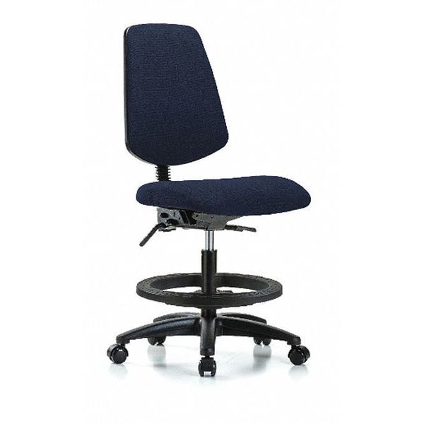 Fab Med Bench Chair, Bk, BF, Cast, Navy, Frame Material: Nylon Reinforced Fiberglass