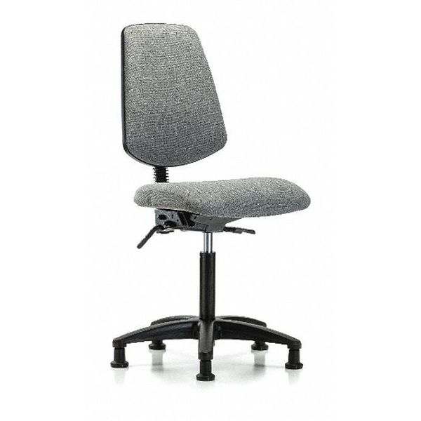 Fab Med Bench Chair, Bk, Glides, Gry