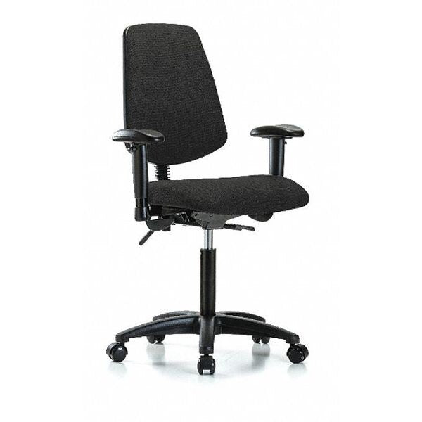 Fab Med Bench Chair, Bk, AA, Cast, Blk
