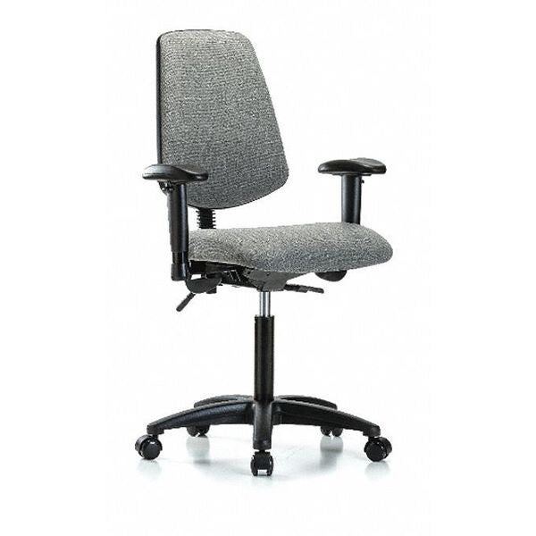 Fab Med Bench Chair, Bk, AA, Cast, Gry