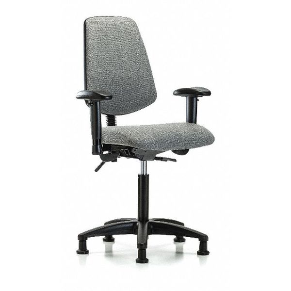 Fab Med Bench Chair, Bk, Glds, Gry, Seat Height Range: 22