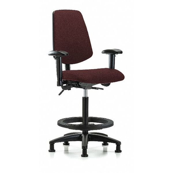 Fab Hi Bench Chair, Med, Bk, AA, BF, Glds, Bur