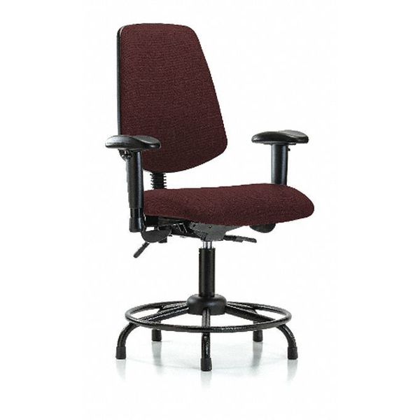 Fab Med Bench Chair, Bk, RT, Glds, Bur, Arm Style: 6-Way Adjustable
