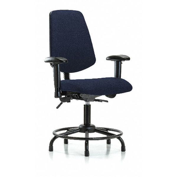 Fab Med Bench Chair, Bk, RT, Glds, Navy, Weight Capacity: 300 lb.