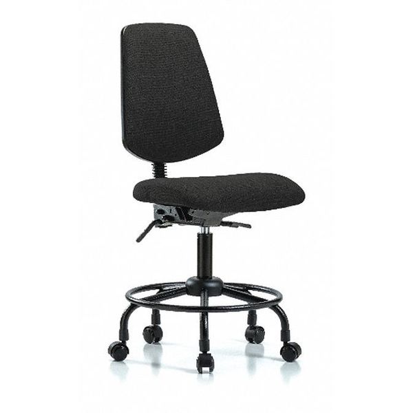 Fab Med Bench Chair, Bk, RT, Cast, Blk