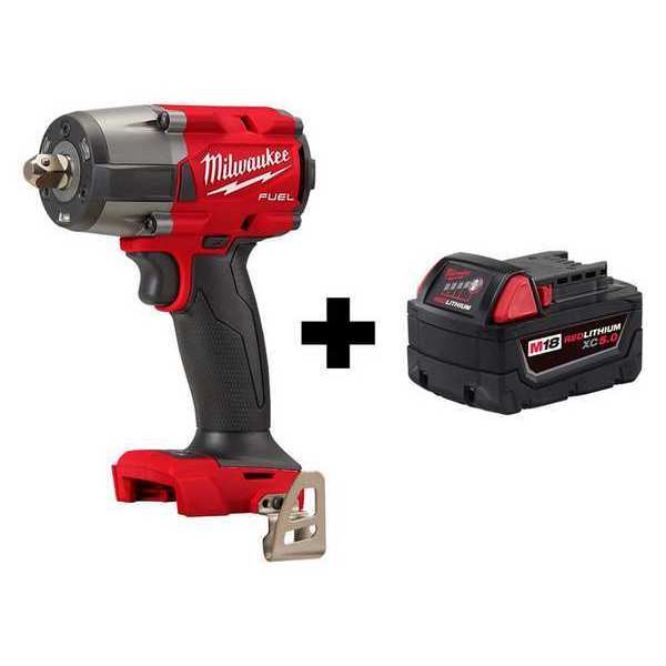 Mid-Torque Impact Wrench, Cordless, 1/2