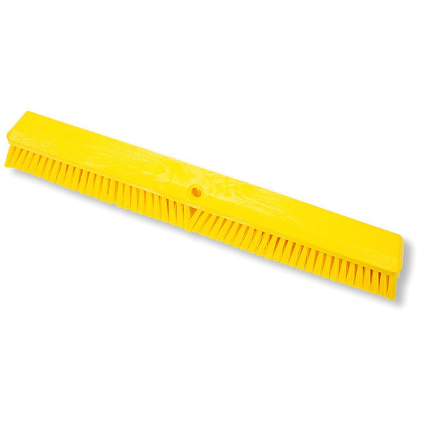 24 in Sweep Face Floor Sweep Head, Soft/Stiff Combination, Synthetic, Yellow