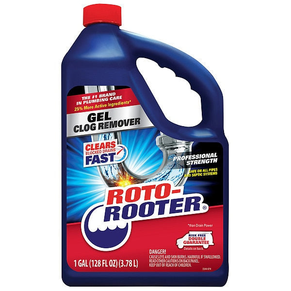 Gel Clog Remover, Bottle, 128 oz, PK4