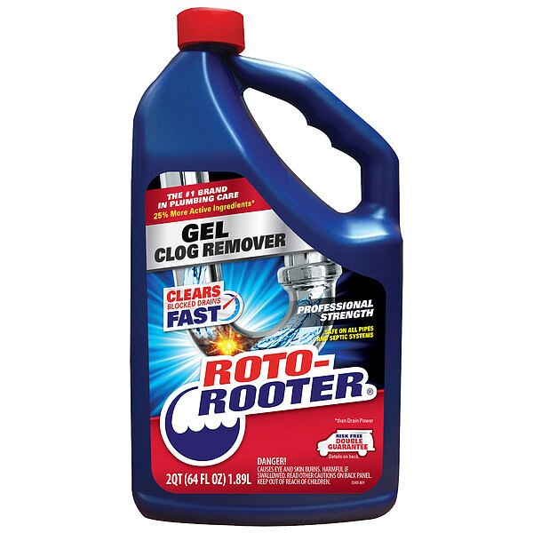 Gel Clog Remover, Bottle, 64 oz, PK4