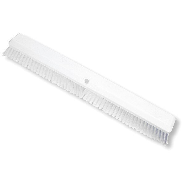 24 in Sweep Face Floor Sweep Head, Soft/Stiff Combination, Synthetic, White
