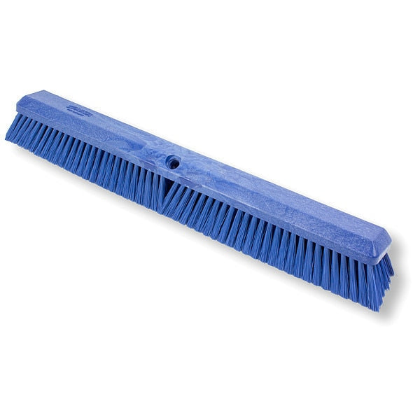 24 in Sweep Face Floor Sweep Head, Soft/Stiff Combination, Synthetic, Blue