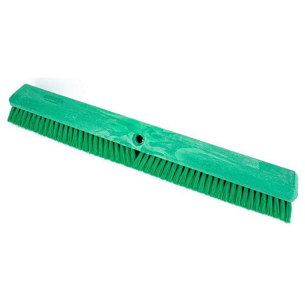 24 in Sweep Face Floor Sweep Head, Soft/Stiff Combination, Synthetic, Green