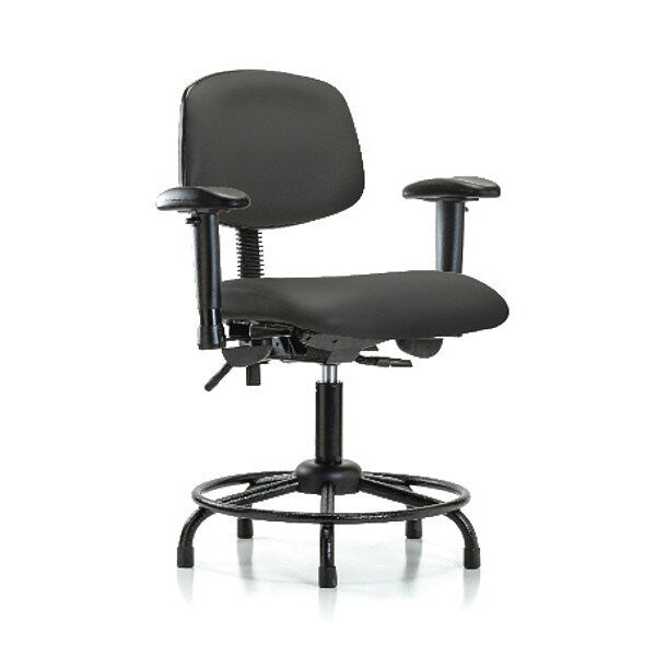 Bench Chair, Vinyl, RT, AA, Glides, Gry