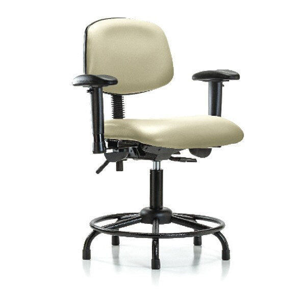 Bench Chair, Vinyl, RT, AA, Glides, Wht