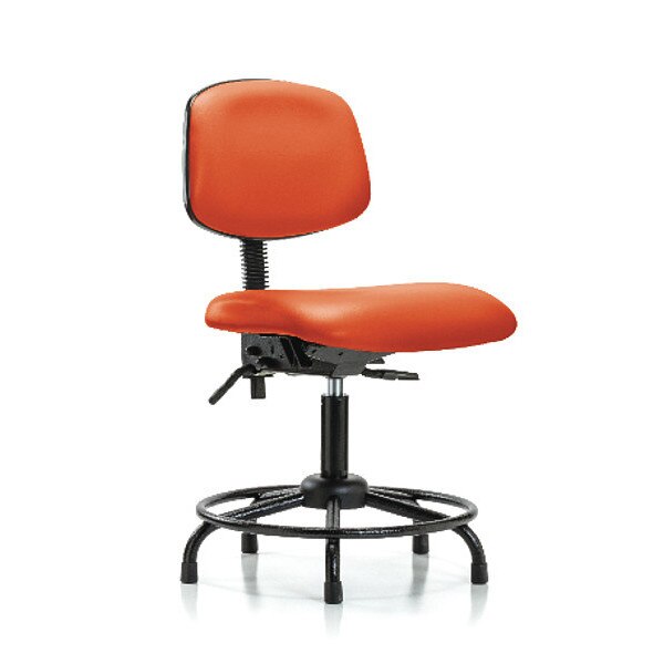 Bench Chair, Vinyl, RT Glides, Orange