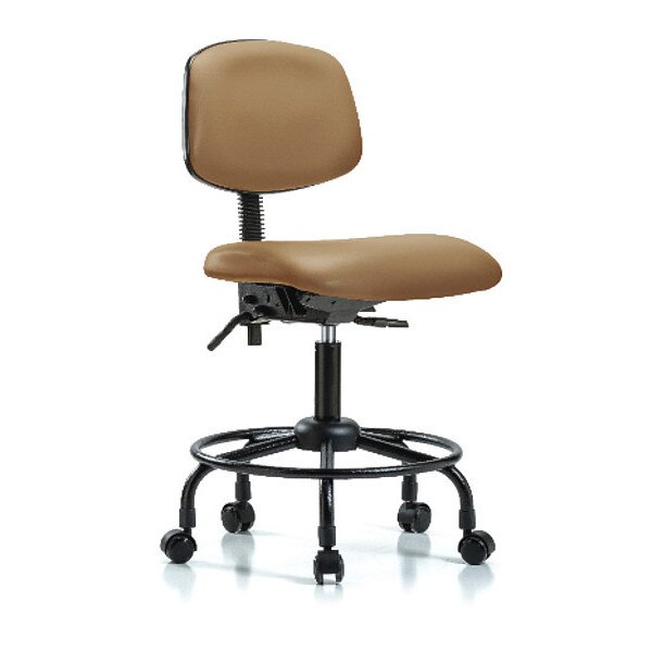 Bench Chair, Vinyl, RT Tilt, Casters, Taupe