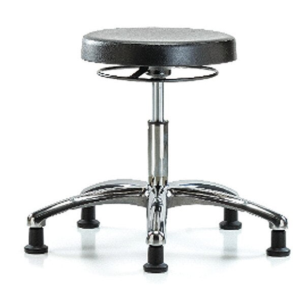 Desk Stool, Chrome, Poly, Glides