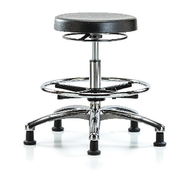 Bench Stool, Med, Chrome, Poly, CF Glides