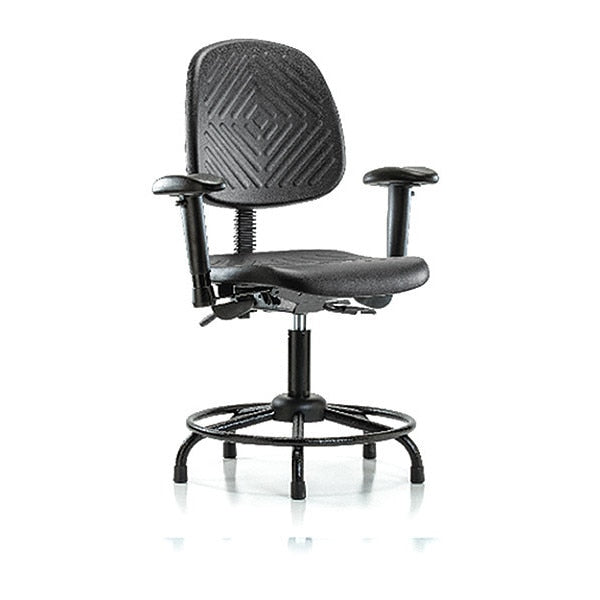 Bench Chair, Poly, Med, Bk, RT, Tilt AA Gld