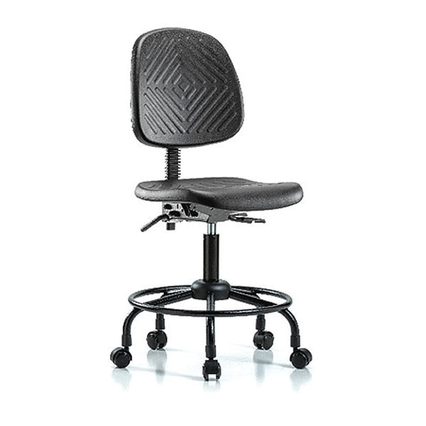 Benchch Chair, Poly, Med, Bk, RT, Casters