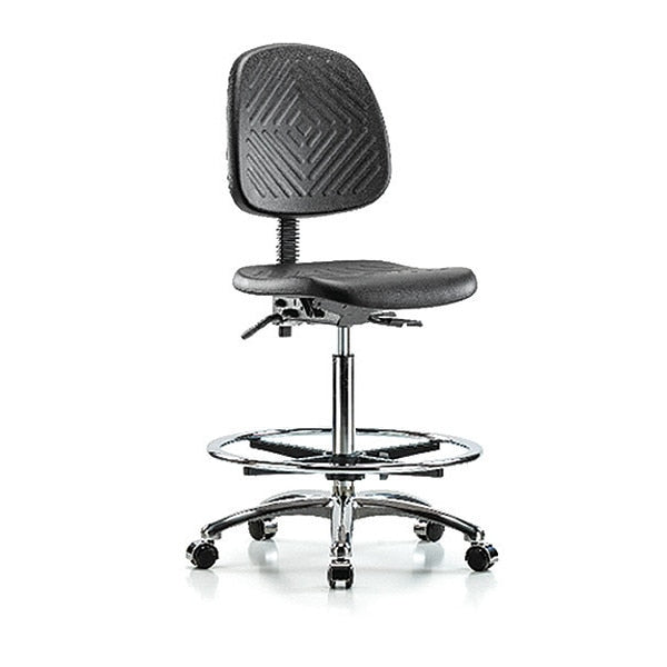 Bench Chair, Poly, Hi, Med Bk, Chrm, CF Cast