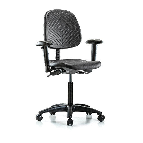 Bench Chair, Poly, Med, Bk, Tilt, AA, Cast