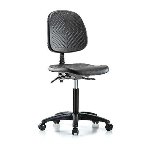 Bench Chair, Poly, Med, Bk, Casters