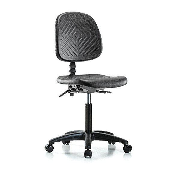 Bench Chair, Poly, Med, Bk, Tilt, Casters
