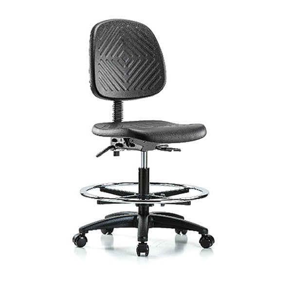 Bench Chair, Poly, Med, Bk, Tilt, CF Cast