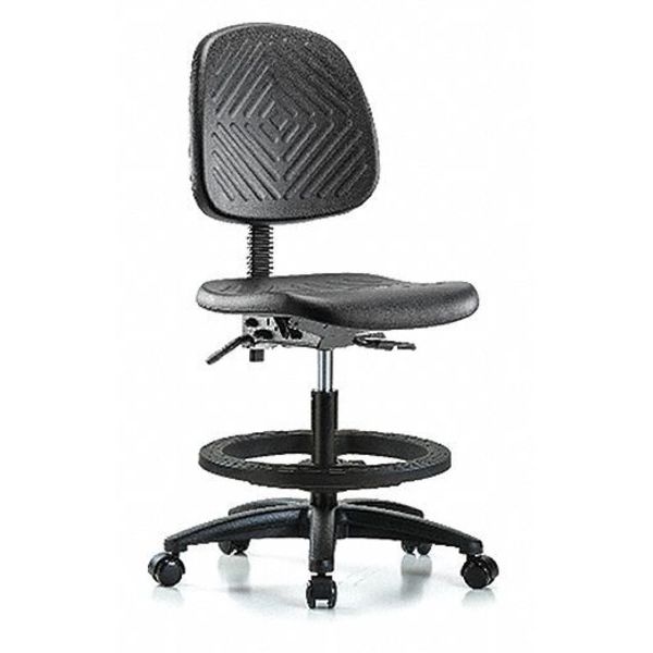 Bench Chair, Poly, Med, Bk, Tilt, BF Cast