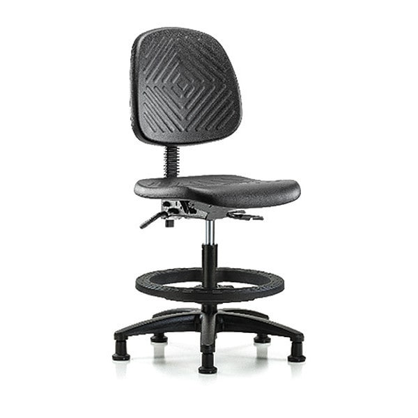 Bench Chair, Poly, Med, Bk, Tilt, BF Glides