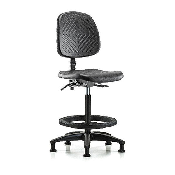 Bench Chair, Hi, Poly, Med, Bk, Tilt BF Glids