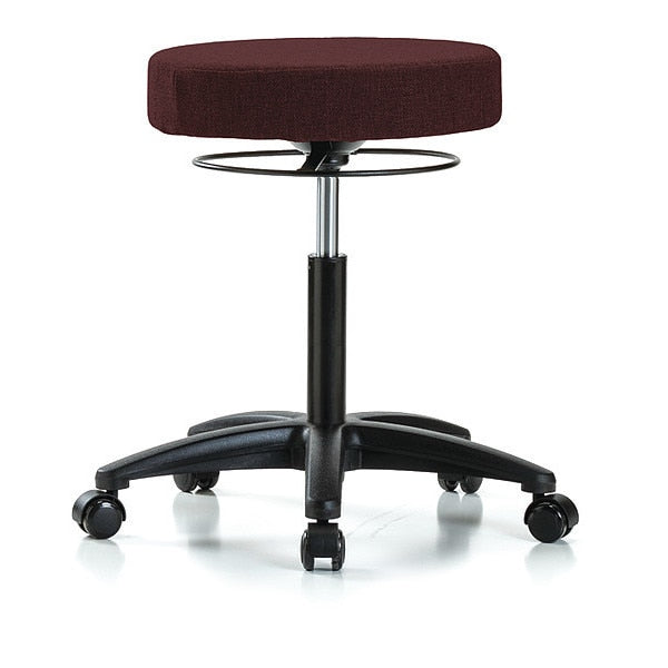 Bench Stool, Med, Fabric, Casters, Bur