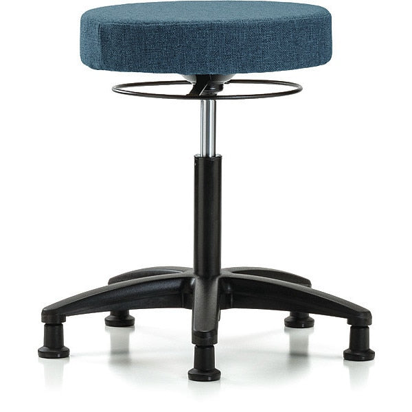 Bench Stool, Med, Fabric, Glides, Blu