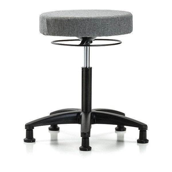 Bench Stool, Med, Fabric, Glides, Gry