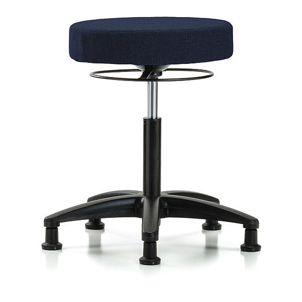 Bench Stool, Med, Fabric, Glides, Nav