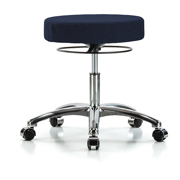 Desk Stool, Chrome, Fabric, Casters, Nav
