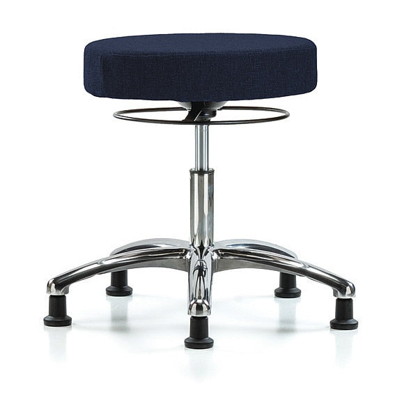 Desk Stool, Chrome, Fabric, Glides, Nav