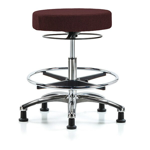 Bench Stool, Med, Fabric, Chrome, CF, Gld, Bur