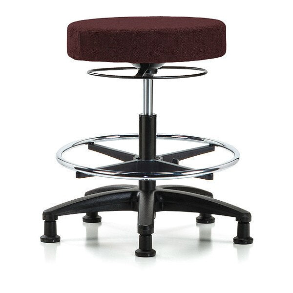 Bench Stool, Med, Fabric, CF, Glides, Bur