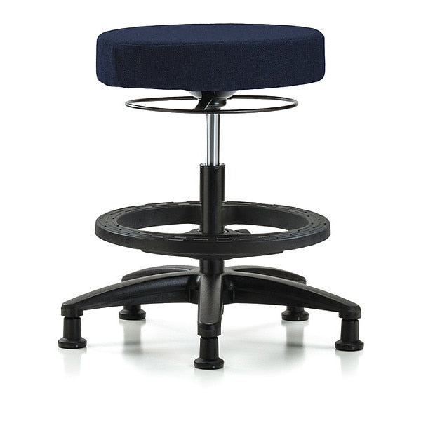 Bench Stool, Med, Fabric, BF, Glides, Nav