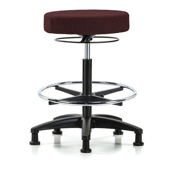 Bench Stool, Hi, Fabric, CF, Glides, Bur