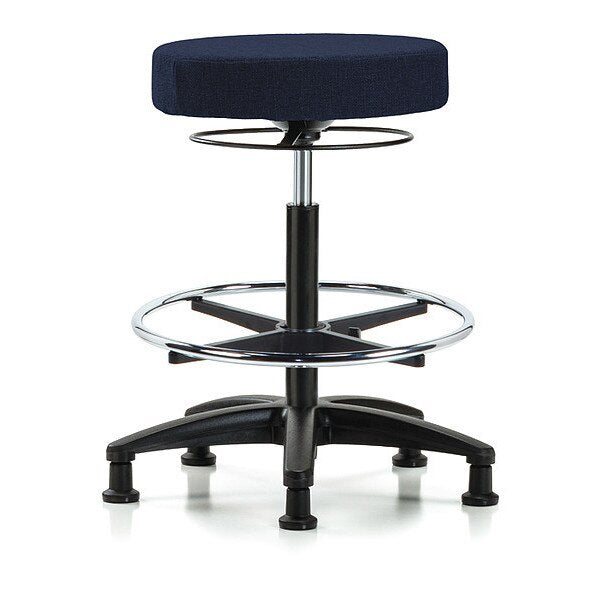 Bench Stool, Hi, Fabric, CF, Glides, Nav