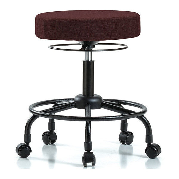 Desk Stool, Fabric, RT, Casters, Bur