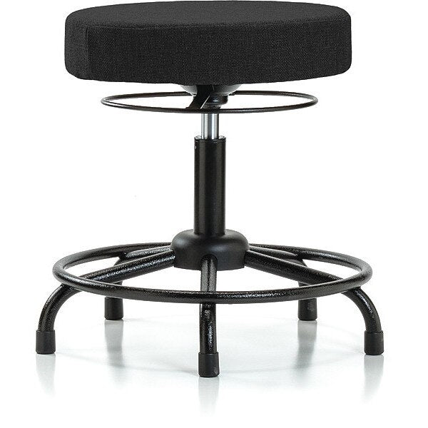 Desk Stool, Fabric, RT, Glides, Blk
